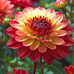 Георгин Оникс Найт купить по цене от 590р. в интернет-магазине «Посадика» с доставкой почтой в в Старицае и по всей России – [изображение №1].